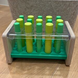 Lovevery Wooden Posting Stand & Pegs matching toy